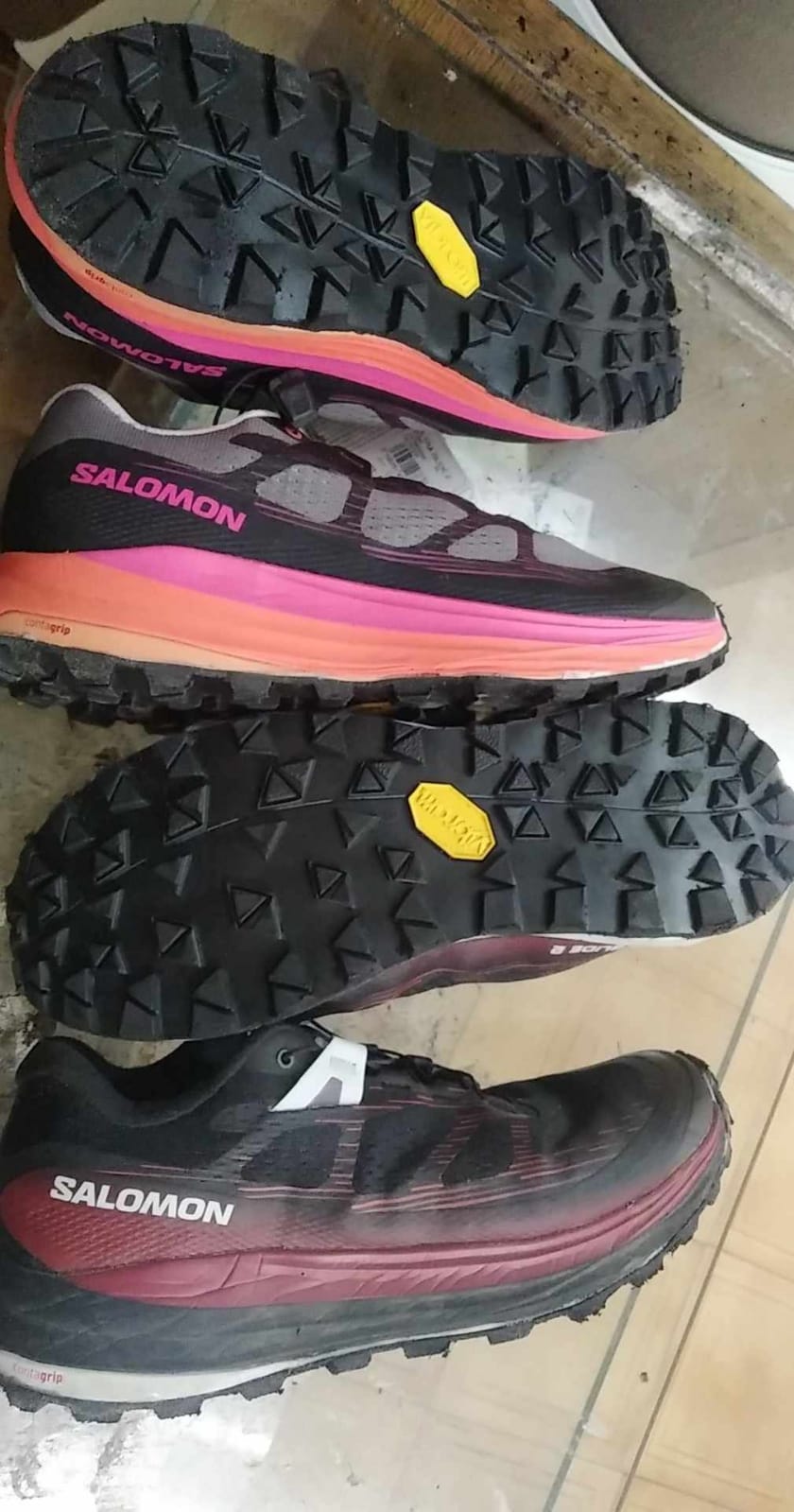 Cambio de suela Vibram en zapatillas Salomon — zapatero Bilbao